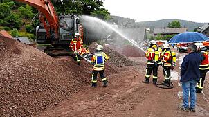 Die Sommerabschlussübung der Hammereisenbacher Feuerwehr konzentriert sich auf Menschenrettung und das Löschen eines in Brand geratenen ...