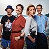 Regisseur Christoph Ischinger, Maria Wördemann (Rolle: Chiara Locatelli), Franziska Weisz (Rolle: Doro Beitinger) und Produzentin ...