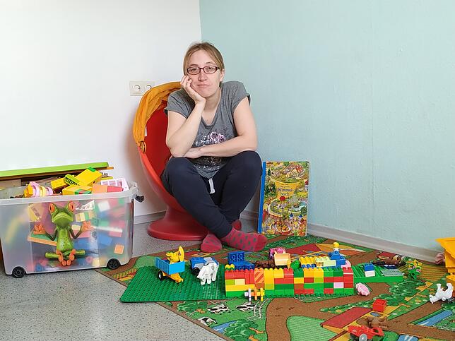 Tagesmutter Nadine Rieger aus Mainwangen im Jahr 2020.