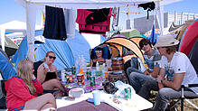 Für viele Southside-Besucher ebenso wichtig wie die Musik ist die Geselligkeit im Campingbereich.