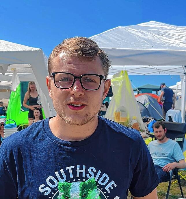 Fabio Heyming hat das Einkaufen für seine Zelt-Gruppe übernommen. Er schätzt, dass er weit über 500 Euro ausgegeben hat.