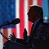Donald Trump, Präsident der USA, spricht bei einer Wahlkampfkundgebung.