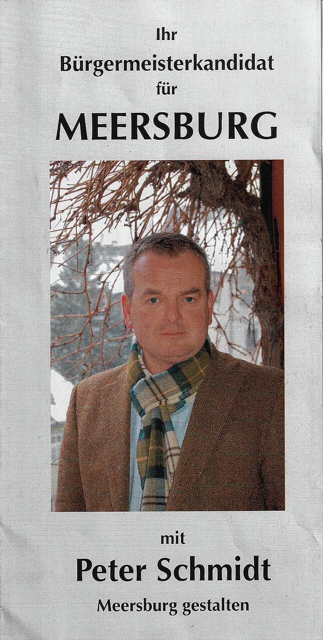 Wahl-Flyer von Peter Schmidt zur Bürgermeisterwahl 2009.