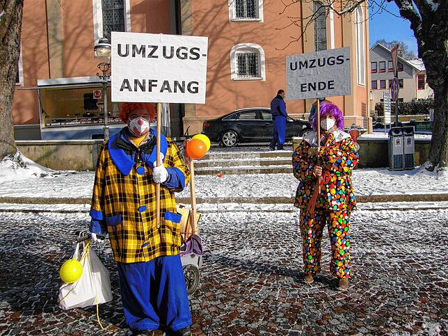 Dieser Mini-Umzug – regelkonform nur zu zweit – war 2021 in Allensbach unterwegs.