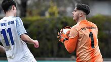 Rückhalt: Der Torhüter des VfB Waldshut, Patrick Eichin, musste in den vergangen vier Spielen mehr Tore verkraften als der FC Waldkirch ...