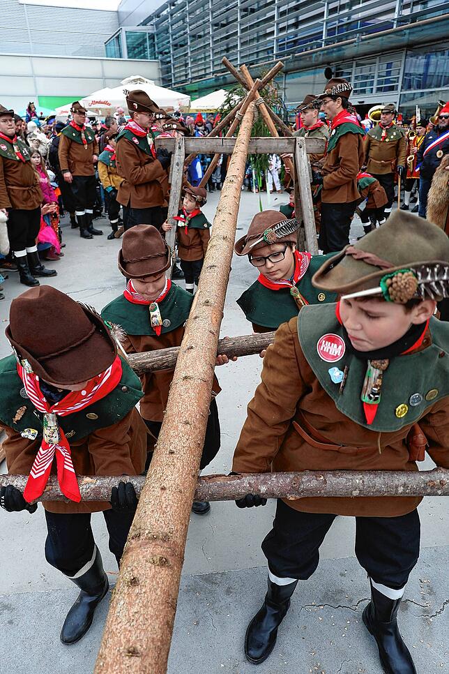 Bild 6: Bilder vom Kindernarrenbaumstellen