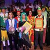 Sieben langjährige Aktive der Blumberger Narrengesellschaft wurden vom Narrenpräsidenten Mark Lengsfeld (rechts) und der ...
