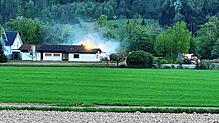 Einsatz der Feuerwehr in Albbruck-Albert am 15. April 2025. Hat es hier gebrannt?