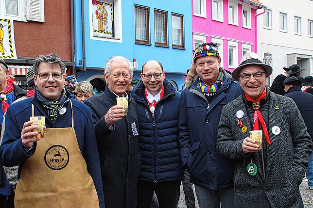 Die Rathaus-Chefs in den Viererbund-Städten, von links: Bürgermeister Matthias Winter (Rottweil), Beigeordneter Lothar Kopf (Oberndorf), ...