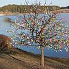 Da war die Welt noch in Ordnung : Ganze Heerscharen von Spaziergängern bestaunten den stolzen Osterbaum am Kirnbergsee bei Unterbränd.