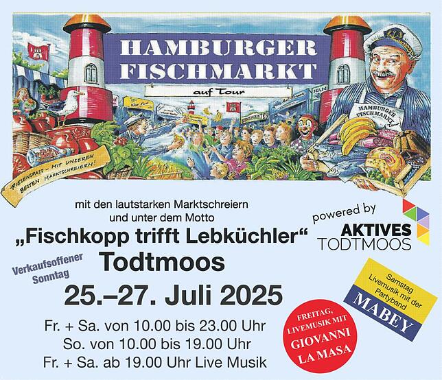 Bild 1: Hamburger Fischmarkt Todtmoos: Hinnerks und Co. sind wieder im Schwarzwald
