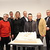 Stellen den Siegerentwurf vor: (von links) Architekt Ulrich Mangold, Joachim Reckziegel, die Architekten Hans Thoma und Inga ...