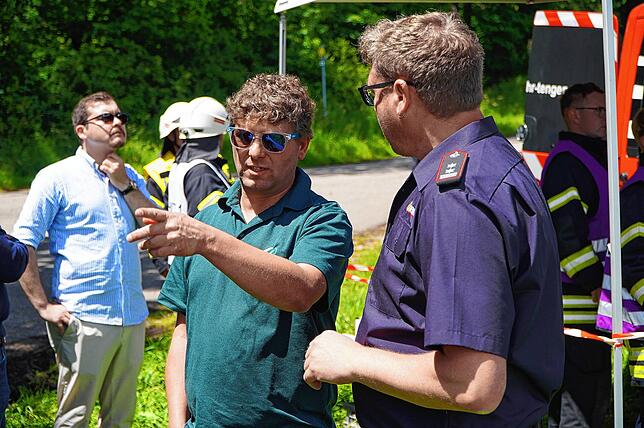 Bild 3: Bilder der Waldbrandübung der Feuerwehr Tengen