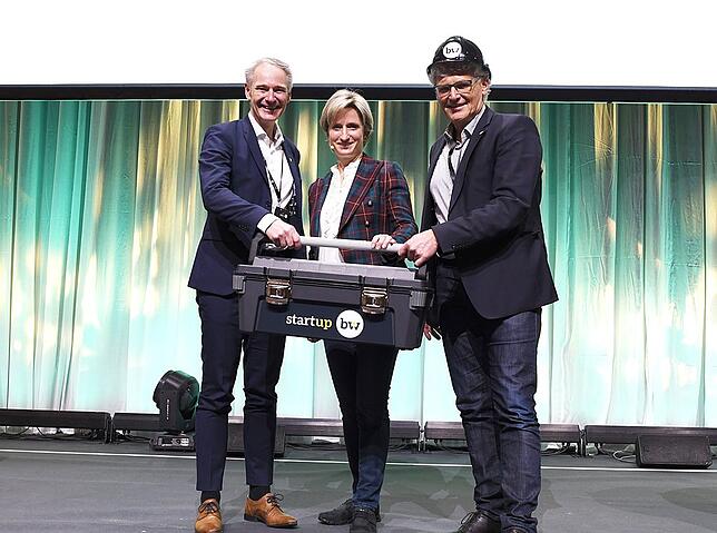 Baudezernent Karl Langensteiner-Schönborn, Wirtschaftsministerin Dr. Nicole Hoffmeister-Kraut und Wirtschaftsförderer Friedhelm Schaal ...