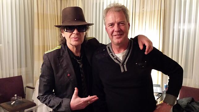Günter Schneidewind (rechts) mit Deutschrocker Udo Lindenberg.