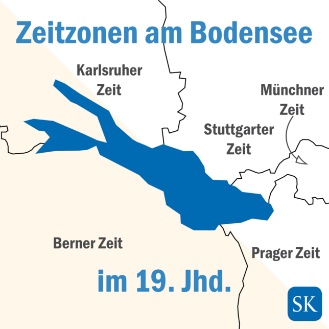 Bild 1: Warum es früher am Bodensee fünf verschiedene Zeitzonen gleichzeitig gab