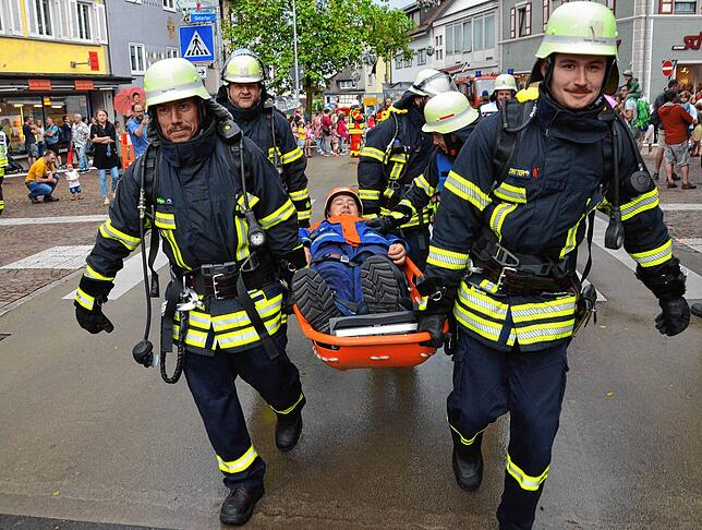 Einsatzbereit und schlagkräftig zeigt sich die Markdorfer Wehr nicht nur bei ihren Hauptübungen, hier im Juni 2024, sondern an 365 Tagen ...