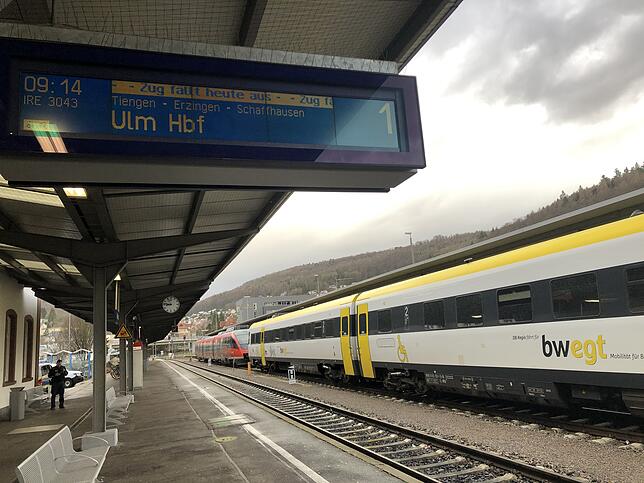 Der IRE nach Ulm fällt aus.