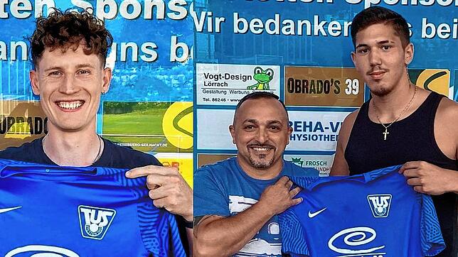 Zwei junge Neuzugänge: Sportchef Francesco Viteritti (Mitte) freut sich über den Wechsel von Nikolai Tarassenko (links) und Maurizio ...