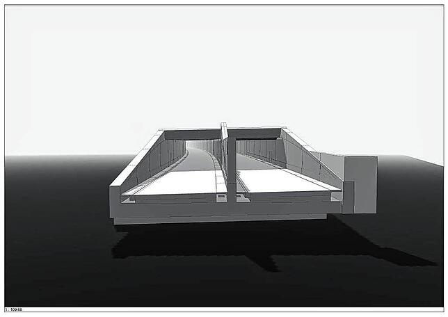 So soll das Westportal zum Tunnel Röhrenberg einmal aussehen. Es ist identisch zum Eingang des Tunnels Waldsiedlung.