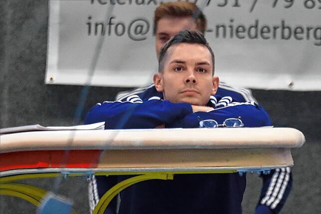Christian Dehm kurz vor dem Unfall in der Münchriedhalle.