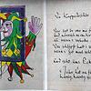 Bruno Epples vier Zeichnungen zu vier Fasnachtsfiguren: Hier &bdquo;de Kappedeschle&ldquo;.