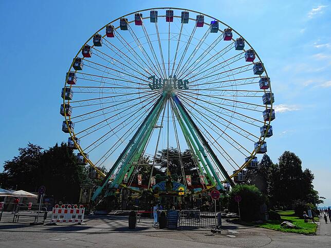 Das Riesenrad am Hinteren Hafen in Friedrichshafen.