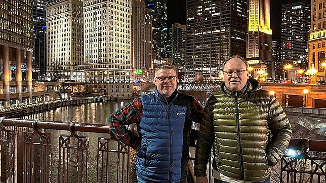 Martin Heigle (links) war im vergangenen Jahr mit Roland Schellinger in Chicago. Da kam die Idee auf, dass der Musikverein an der ...