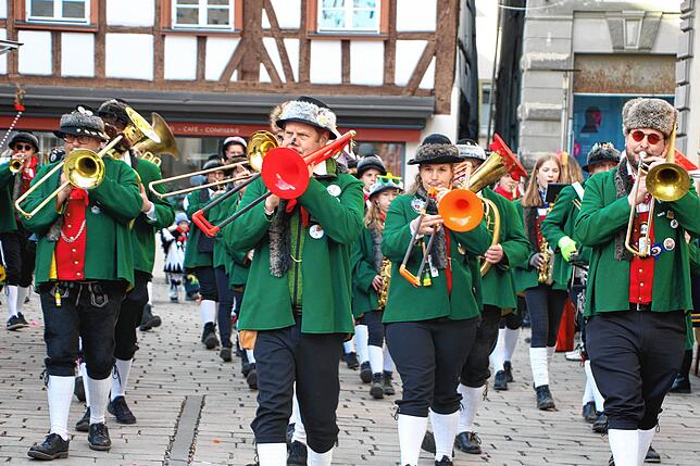 Bild 15: Bunter Einzug zum Narrenbaumstellen in Meßkirch