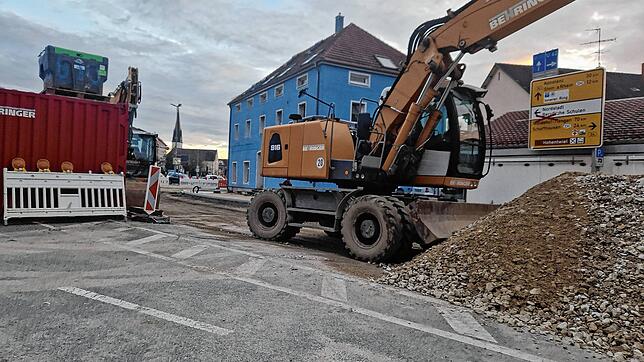Ein Ausschnitt aus der aktuellen Baustelle der Hohenkrähenstraße