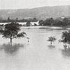Die Felder und Wiesen versanken beim Hochwasser 1910 in Waldshut.