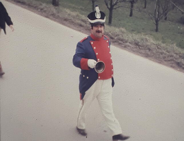 1974 führte Fritz Vogt als Narrenbüttel die Klufterner Fasnet an.