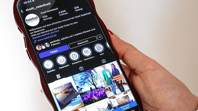 Der Instagram-Account der Stadt Radolfzell. Die Stadt bespielt mehrere Kanäle in den sozialen Medien.