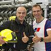 MTU-Werkfeuerwehrmann Kai Eichler (links) will’s noch mal wissen: am Freitag, 20.&nbsp;Oktober, startet er um 18&nbsp;Uhr auf einem ...