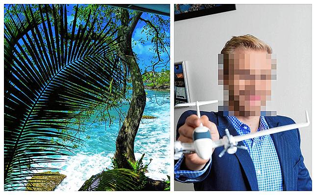 Sympathisch und geschäftstüchtig – so inszeniert sich Max H. auf selbst veröffentlichten Fotos im Netz. Links im Bild ist die ...