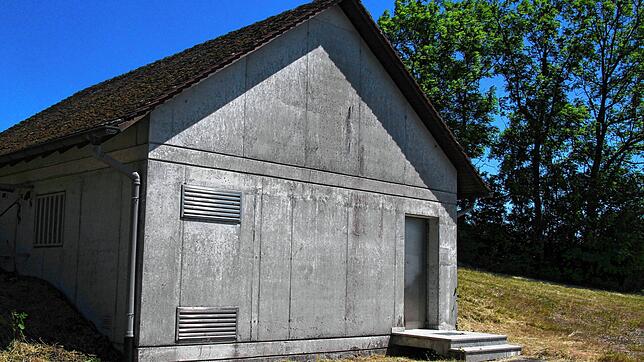 Der Hochbehälter &bdquo;Waldsteig&ldquo; angrenzend an den Spießhof ist der einzige Hochbehälter der Gemeinde Herdwangen-Schönach.