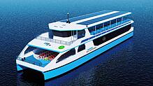 So soll das erste Schiff mit Elektroantrieb der Bodensee-Schiffsbetriebe aus Konstanz dereinst aussehen.