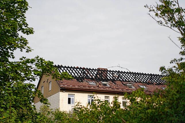 Die ehemalige Jugendherberge in Villingen am Tag nach dem Brand im August 2023.