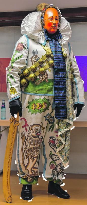 So kennt man den Villinger Narro. Eine stolze Narrenfigur.
