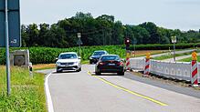 Ab 24. Juli wird die B27 zwischen der Zollanlage Lottstetten und der Abfahrt in Richtung Lottstetten saniert. Eine Ampel regelt den Verkehr.