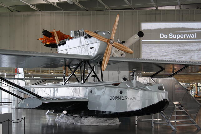 Seit Juli 2012 steht ein Nachbau des berühmten „Amundsen Wal“ von Dornier im Museum in Friedrichshafen.