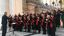 Bei der Verabschiedung von seinem Leiter Michael Neymeyer sang der Domchor eine Haydn-Messe. Foto: Karin Steinebrunner