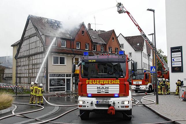 Brand in der Dauchinger Straße in Schwenningen.