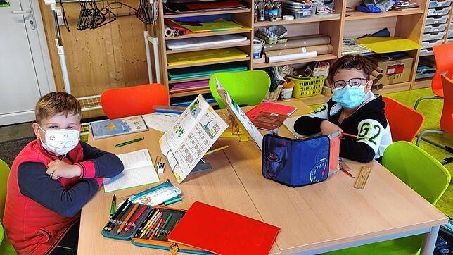In der Grund- und Werkrealschule Eichberg in Blumberg sind nur die Kinder der Notbetreuungsgruppen im Haus.