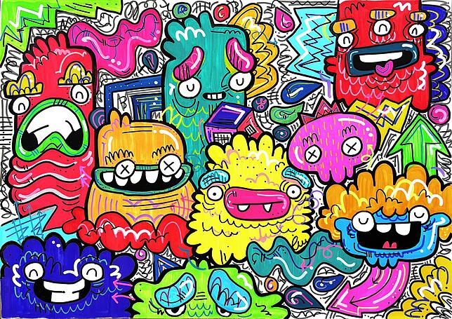 Die kleinen Monster der Kulturklitsche: So sehen die möglichen Tattoo-Motive aus.