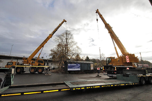 Bild 17: Bilder vom Waggon-Transport von Villingen nach Lenzkirch-Gutachbrücke