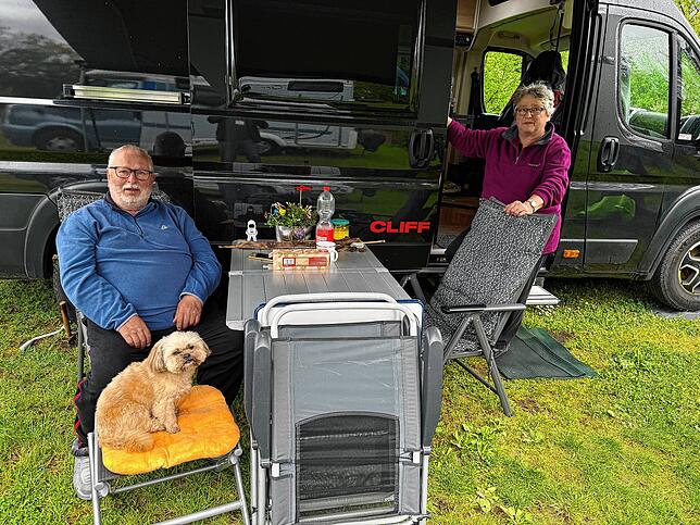 Andreas und Dagmar Grünert aus dem Vogtland bei Plauen sind zum ersten Mal in Friedrichshafen, am Bodensee waren sie schon mehrmals.