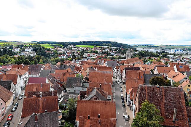 Herrliche Ausblicke über alle vier Himmelsrichtungen über Pfullendorf boten sich vom Obertor aus.