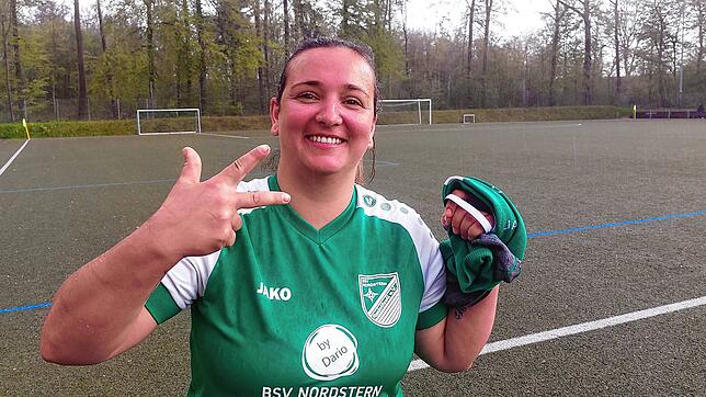 Myriam Lipp zeigt&lsquo;s an: Dreimal traf sie bei ihrem Comeback nach eineinhalb Jahren verletzungsbedingter Pause für Nordstern ...
