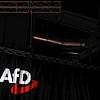 Das AfD-Logo auf dem Bundesparteitag in Braunschweig 2019. Viele Politiker der Partei sind in ihren eigenen Reihen umstritten und stehen ...
